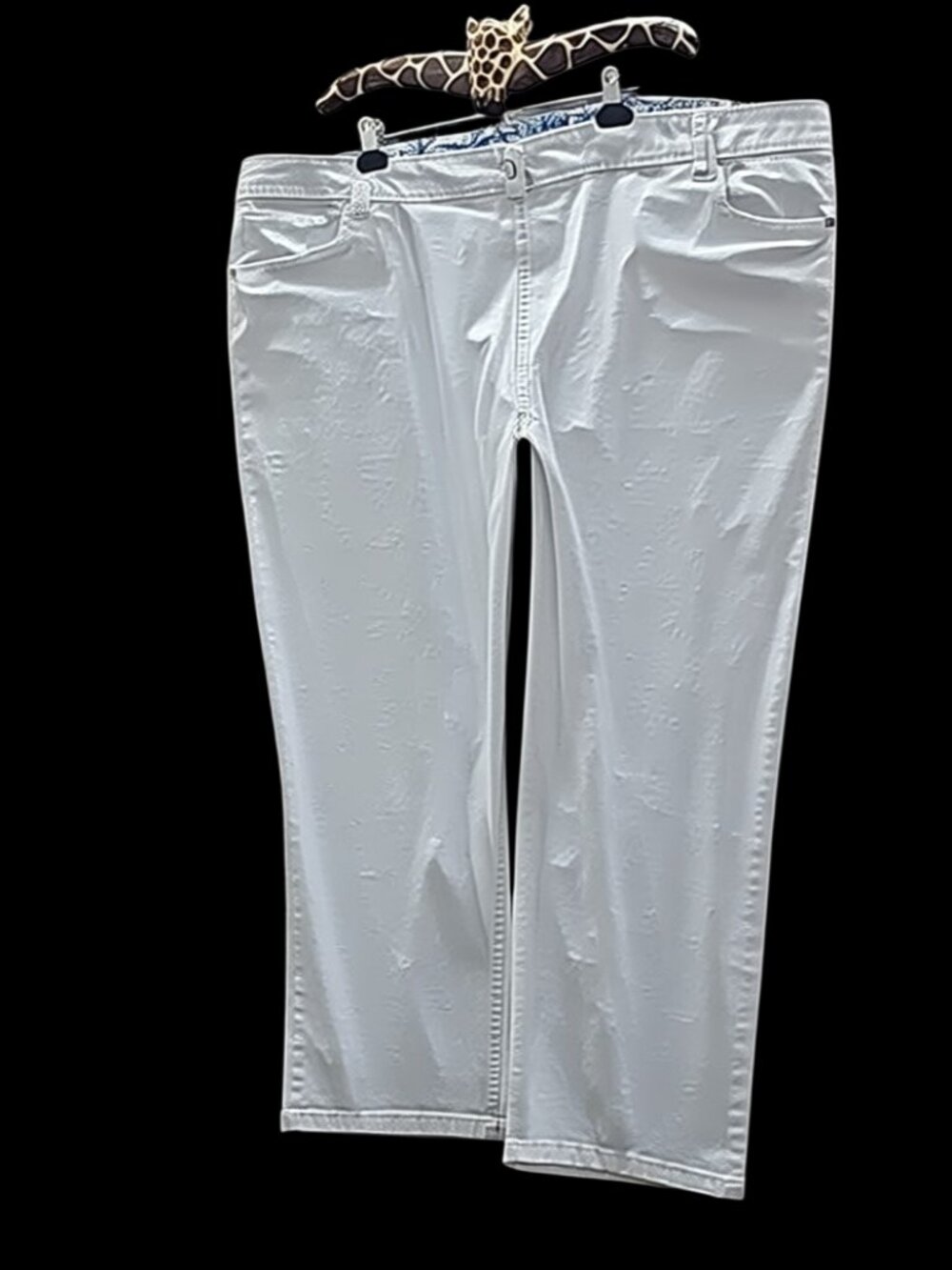 NWT Simply Be white stretch jeans elastic waist with zipper Plus Size 28